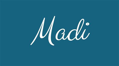 Learn How To Sign The Name Madi Stylishly In Cursive Writing Youtube