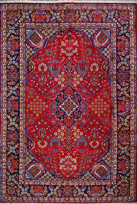 9x14 Red Isfahan Hand Knotted Persian Rug Wool