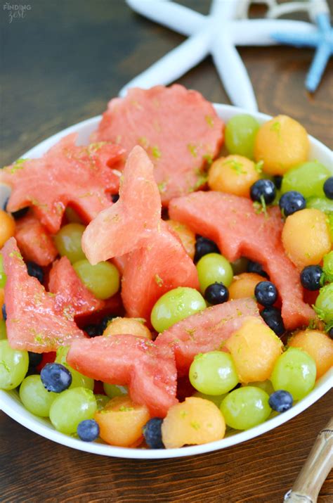 This winter fruit salad recipe is a variety of fresh fruit tossed in a light honey poppy seed dressing. Under the Sea Mermaid Honey Lime Fruit Salad - Finding Zest