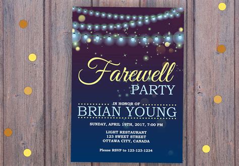 Garland Farewell Invitation Farewell Party Invitation Etsy