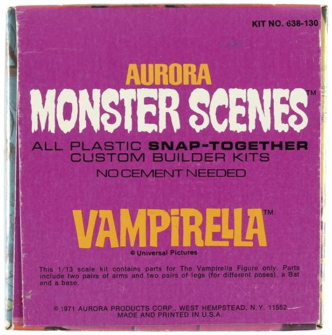 Hakes Aurora Monster Scenes Vampirella Factory Sealed Boxed Model Kit