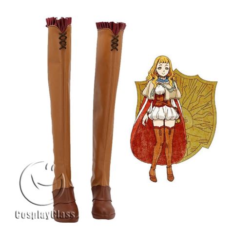 Black Clover Mimosa Vermillion Brown Cosplay Boots Cosplayclass