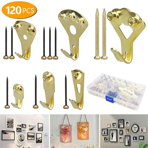 Picture Hanging Kit 120 Piece Metal Picture Hangers With Box Picture