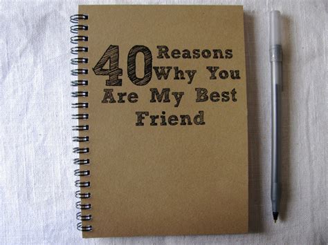 40 reasons why you are my best friend 5 x 7 by journalingjane