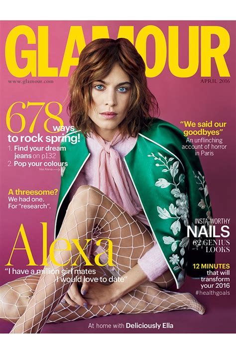 Alexa Chung Covers Glamour Magazine Uk April 2016