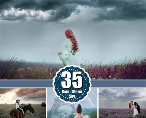 35 Rain Storm Dark Sky Photo Overlays Beautiful Realistic Etsy
