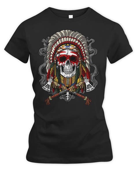 Native American Indigenous Skull Skeleton Native American Chief Skull