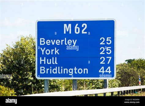 Uk Motorway Destination Distance Sign England Uk Stock Photo Alamy