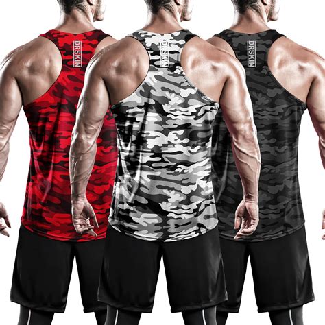 Drskin Mens 4 Or 3 Pack Tank Tops Sleeveless Shirts Dry Fit Y Back