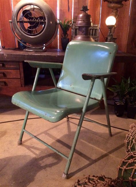 1950s Steel Folding Chair Designed By Russel Wright Old Metal Chairs