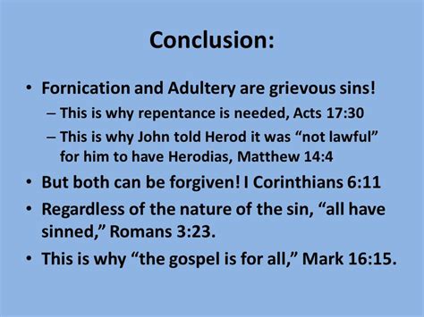The Sins Of Fornication And Adultery Recent Sunday Sermons Authority