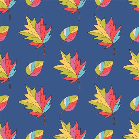 Premium Vector Seamless Pattern Background With Colorful Autumn