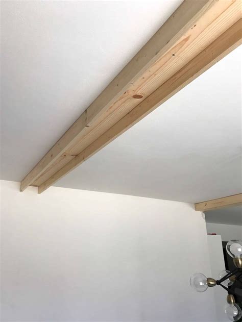 My first thought was that at 24', almost nobody will see a gap of even 3/16. How to Install Faux Wood Beams | Wood beam ceiling, Faux ...
