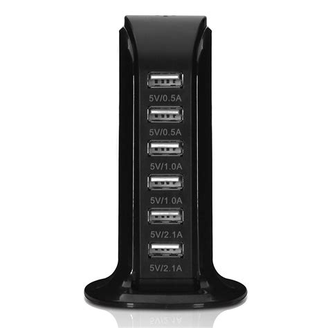 Multiple Usb Tower Power Adapter 6 Ports Charging Station For Apple