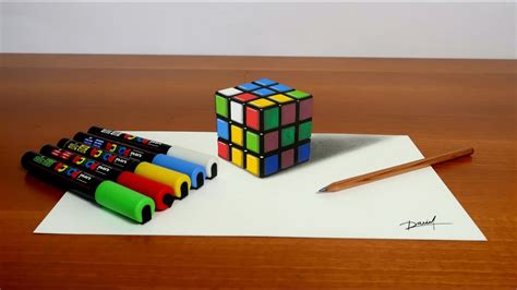 Como Dibujar Un Cubo De Rubik Realista Speed Art