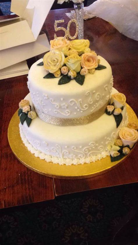 50th wedding anniversary cake made by myself and my cousin for our