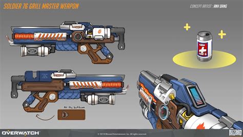 Soldier 76 Grillmaster Weapon Art Overwatch Art Gallery Soldier 76