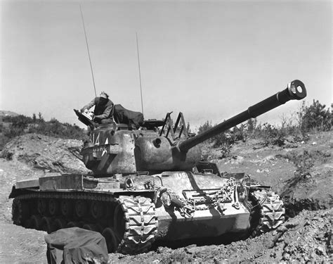 M46 Patton Medium Tank Of Us 1st Marine Division Korea July 1953