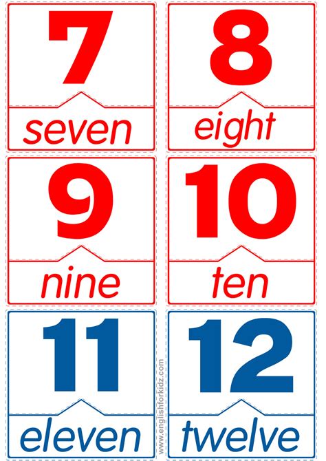 Free Printable Number Word Cards Mamas Learning Corner Free Number