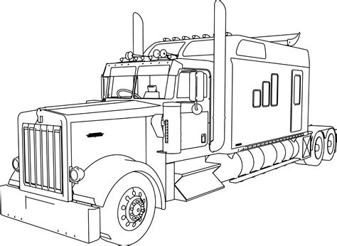Coloring pages best coloring peterbilt semi truck tractor. Semi Truck Coloring Pages Truck Coloring Pages Monster ...