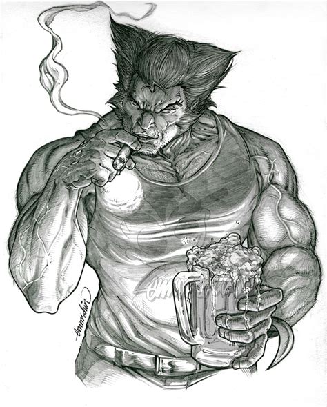 Logan Lineart By Emmshin On Deviantart Wolverine Art Logan Wolverine