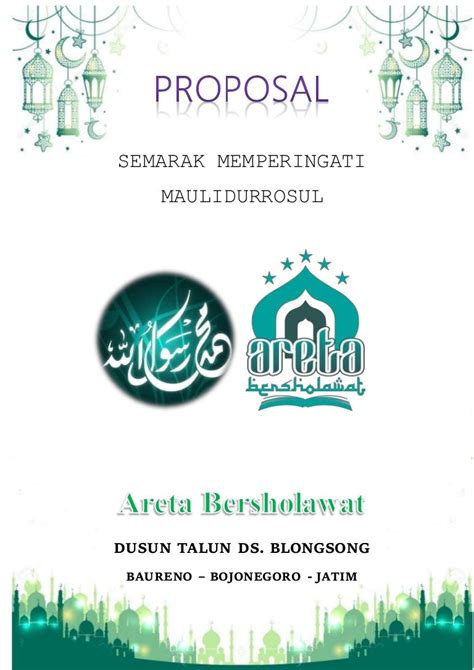 Contoh Cover Proposal Maulid Nabi Materi Belajar Online