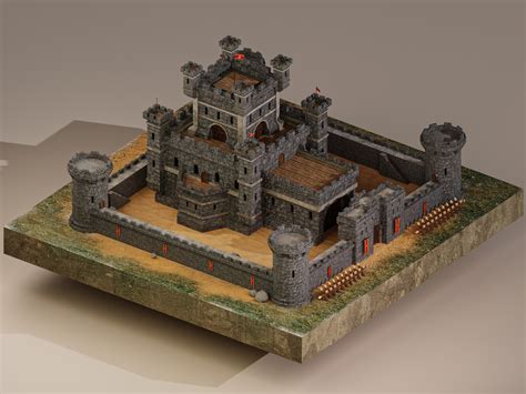 Artstation Medieval Castle Level 10 3d Model Resources