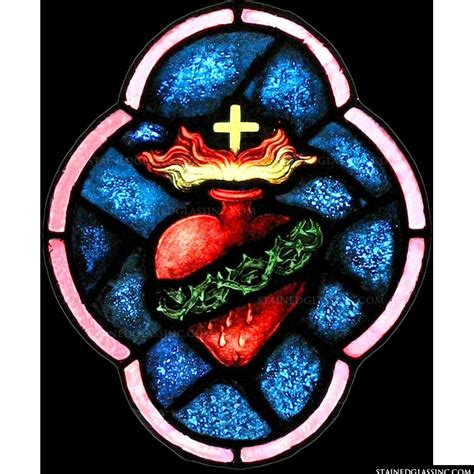 The Sacred Heart Of Jesus Religious Stained Glass Window