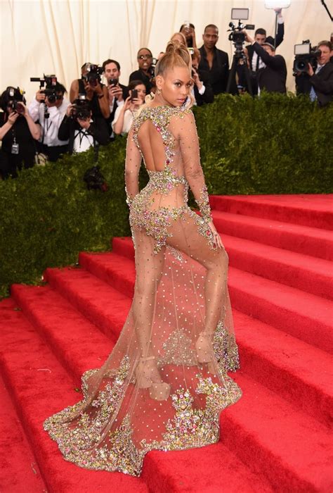 wearing an embellished sheer givenchy gown to the met gala in 2015 beyonce s sexiest outfits