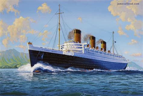 Paintings Of Legendary Ocean Liners Titanic Ship Sailing Art Ship