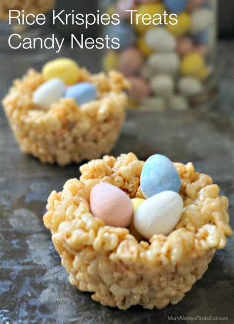 Rice Krispie Easter Treats Candy Nests Mom Always Finds Out