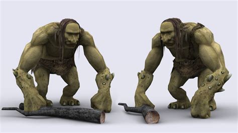 Troll Game Ready Animated Model 3d Model Game Ready Animated Rigged Max