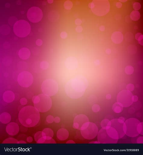 Pink Blurred Light Background With Bokeh Effect Vector Image