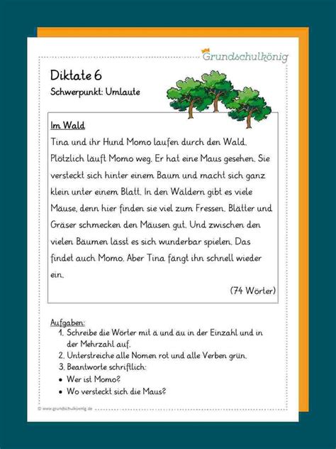 Diktate klasse 4, grammatik grundschule. Diktate | Deutsch lernen kinder, Deutsch schreiben lernen ...