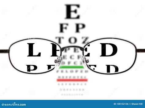 Eye Chart Viewed Through Glasses Stock Photo Image Of Crystal Exam