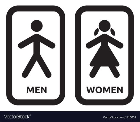 Man And Women Restroom Sign Royalty Free Vector Image