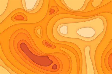 Orange Topographic Map Background Free Vector