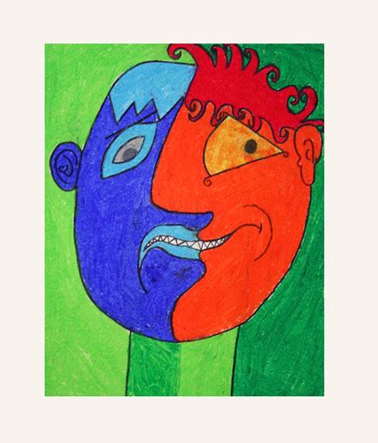 In matisse and modern art, the mask stylization is used to explore/reveal identity in portraiture. PICASSO FACES | Reid age 9 | heidabjorg | Flickr