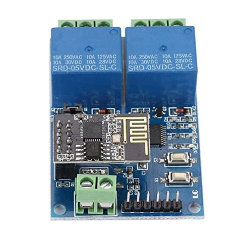 Module Relais 2 Ch Avec Esp 01 Wifi Esp8266 Pour Smart Controle