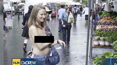 woman walks the streets of new york city topless cnn