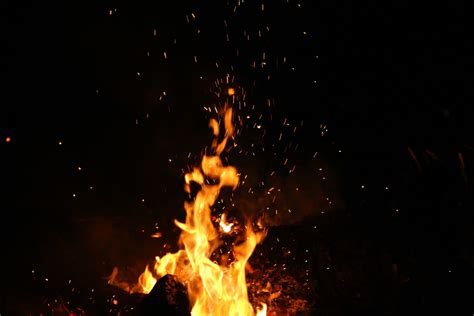 Wallpaper Dark Night Fire Sparkler Fireplace Campfire Burning