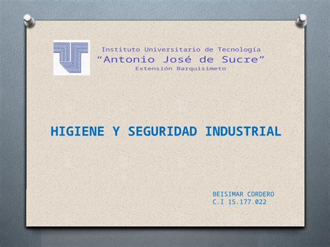 Pptx Fundamentos De La Higiene Y Seguridad Industrial Dokumentips