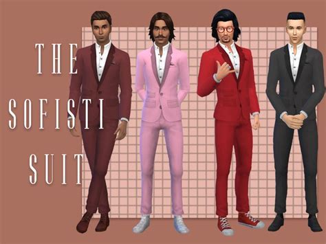 Mmoutfitters The Sofisti Suit A Bg Suit Recolor Sims 4 Male Clothes