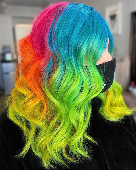 42 Prideful Rainbow Hair Colors To Try In Pride 2021 In 2021 Rainbow