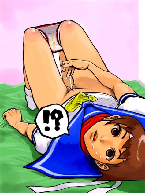 Hagaa Kasugano Sakura Capcom Street Fighter 1girl Aftersex Bed Bed Sheet Brown Eyes Cum