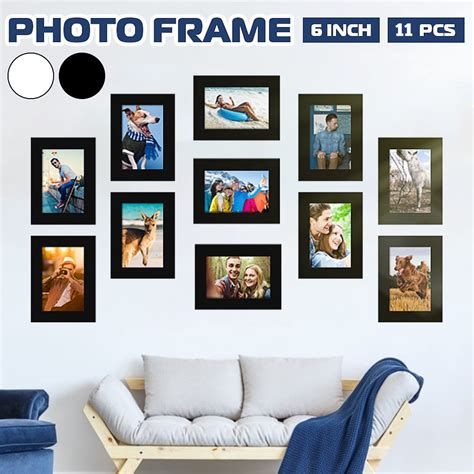 Wall Hanging Photo Display Diy Picture Frames 11pcs Home Art Decor For