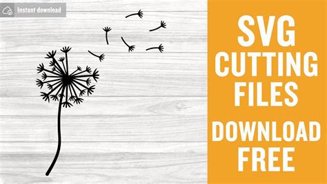 Free for commercial use with attribution. Dandelion Svg Free Cutting Files for Silhouette Instant ...