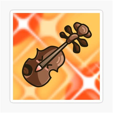 Cute Brown Chibi Violin Sticker For Sale By Yohannafree Redbubble