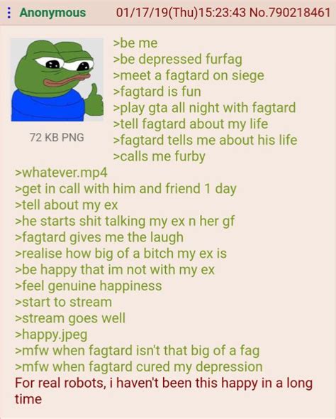 Depression, simple depression, can become a. Anon gets depression cured : greentext
