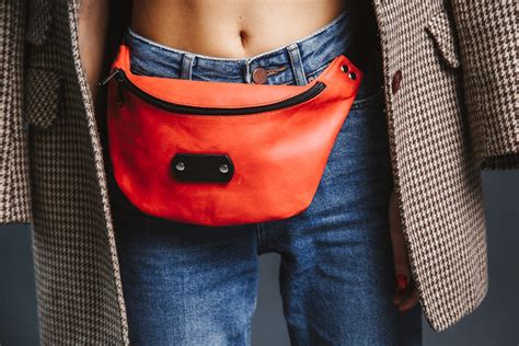 Leather Fanny Pack Belly Pouch Hip Pack Unisex Hip Bag Belt Etsy